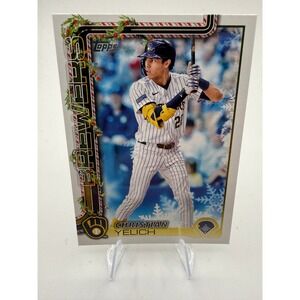 Christian Yelich 2025 Topps Holiday H25 Milwaukee Brewers Baseball Card
